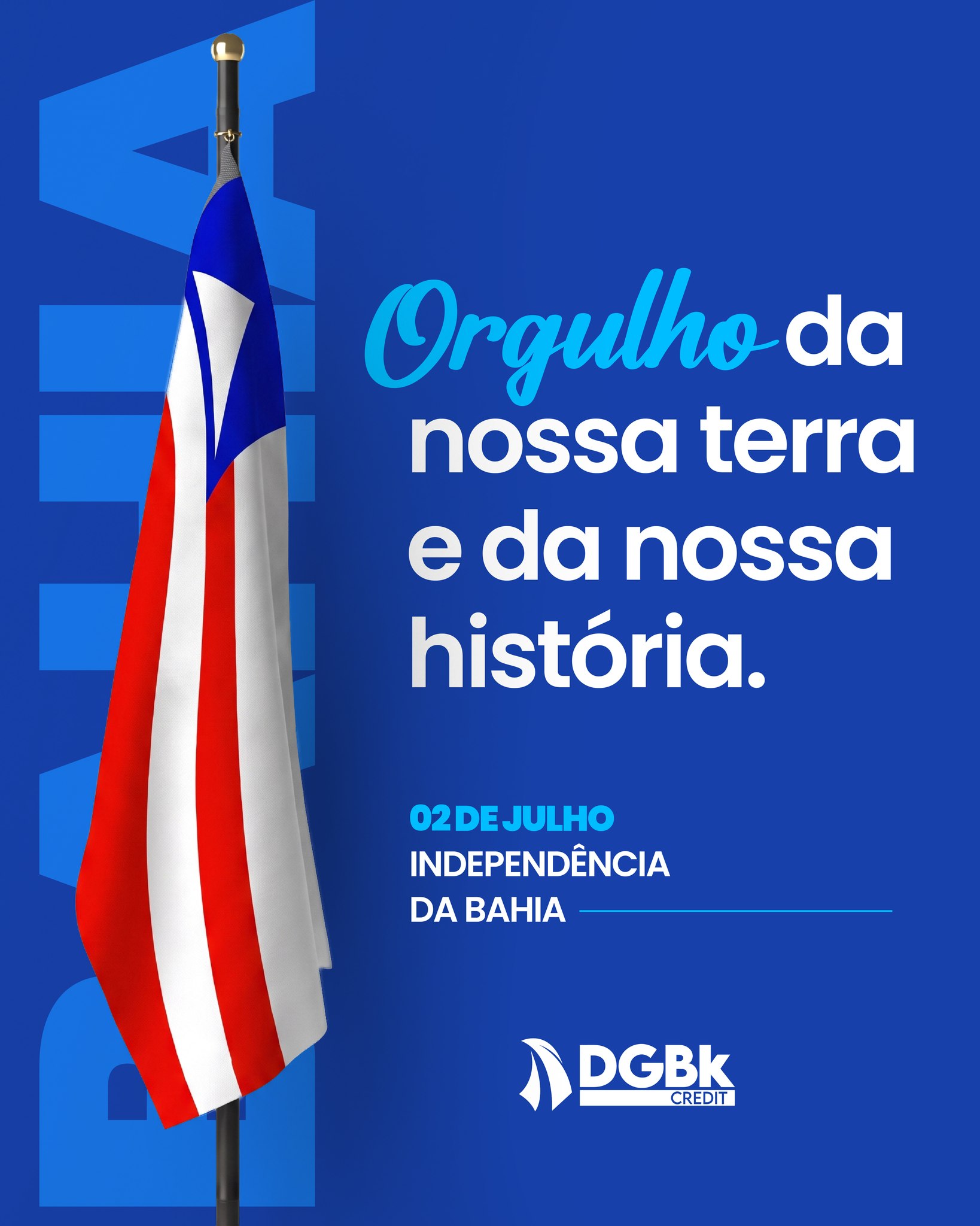 A liberdade e a força do povo baiano nos inspiram todos os dias. #DGBK #IndependenciaDaBahia #Orgulho